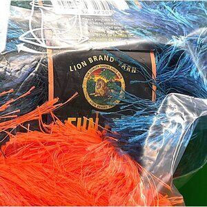 Fun Fur Yarn Crafting Knitting DIY Long Novelty Eyelash Orange Blue Multicolor